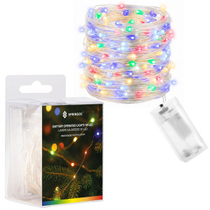 Lampki choinkowe 50 LED druciki mikro na baterie
