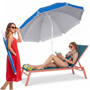 Parasol plażowy 240cm parasol ogrodowy niebieski