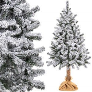 Choinka na pniu sztuczna świerk śnieżony 220 cm