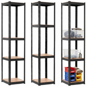 Regał magazynowy, metalowy 180x40x40 cm 4 półki, udźwig 400 kg do garażu, piwnicy