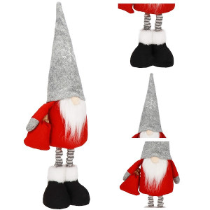 Skrzat świąteczny 42 cm krasnal z prezentem, gnom ozdoba pod choinkę