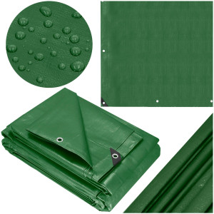 Plandeka 120g/m2 3x4m gruba płachta zabezpieczająca zielona