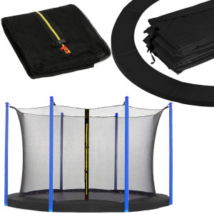 Osłona na sprężyny z siatką zewnętrzną do trampoliny 10FT 305 cm czarna