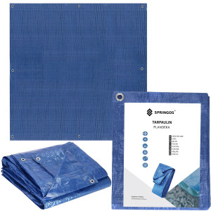 Plandeka 60g/m2 3x3m gruba płachta zabezpieczająca niebieska