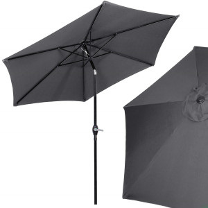 Parasol ogrodowy 260 cm składany na balkon duży grafitowy