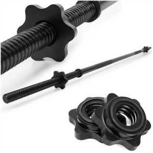 Gryf olimpijski prosty 180 cm z zaciskami 25 mm sztanga stal