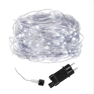 Lampki choinkowe 200 led na prąd druciki mikro biały zimny