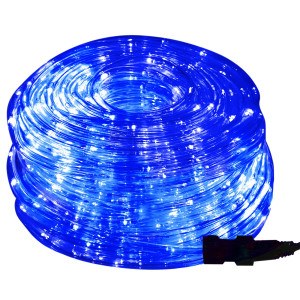 Wąż świetlny 10m niebieski 240 Led z programatorem IP44