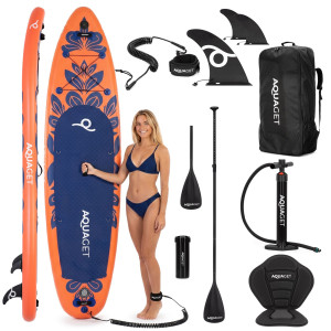 SUP do pływania 350 cm deska paddleboard stand up pompowana z wiosłami kompletem akcesoriów