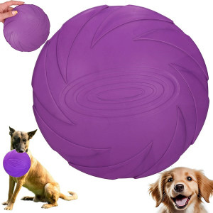 Frisbee dla psa dysk do aportowania 2w1 miska na karmę śr. 18 cm fioletowa
