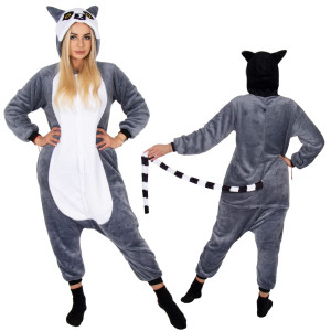 Piżama jednoczęściowa kigurumi damska kombinezon lemur rozmiar S