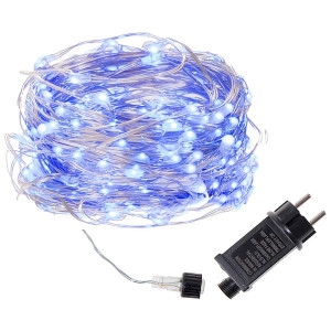 Lampki dekoracyjne 100 LED druciki niebieskie