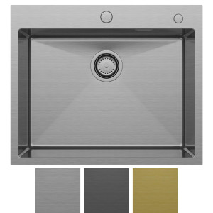 Zlewozmywak stalowy Steel SINK 65 + syfon + dozownik
