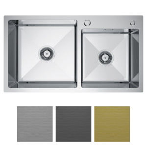 Zlewozmywak stalowy Steel SINK 78 + syfon + dozownik