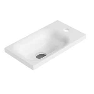 Mała umywalka wpuszczana dolomitowa biała 40 cm Sink Qulity Splita
