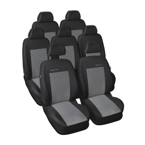 Poťahy šité na mieru pre Seat Alhambra II Van (2010-2020) s detskými sedačkami v zadných sedadlách - poťahy do auta - autopoťahy - E2