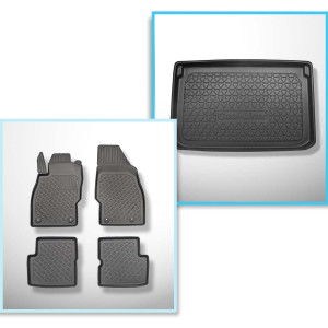 Súprava rohož do batožinového priestoru a autokoberčeky TPE PREMIUM na mieru do: Opel Corsa D Hatchback (2006-11.2014) - horný batožinový priestor (r