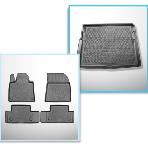 Súprava rohož do batožinového priestoru a autokoberčeky TPE PREMIUM na mieru do: Citroen C4 SpaceTourer MPV (07.2013-11.2020) - 5 miest; spodný batož