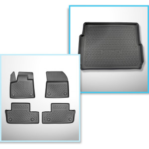 Súprava rohož do batožinového priestoru a autokoberčeky TPE PREMIUM na mieru do: Peugeot 3008 II Hybrid SUV (09.2019-11.2023) - s Hi-Fi-System FOCAL