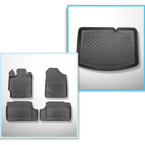 Súprava rohož do batožinového priestoru a autokoberčeky TPE na mieru do: Toyota Yaris III Hatchback (09.2011-08.2020) - spodný batožinový priestor