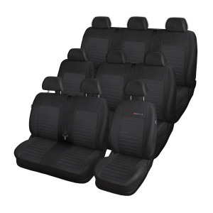 Poťahy šité na mieru pre Opel Vivaro B Bus (2014-2019) 9 miest (delené sedadlo) - poťahy do auta - autopoťahy - E4