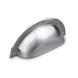 Uchwyt meblowy muszlowy Conti 64 Srebrny Szczotkowany