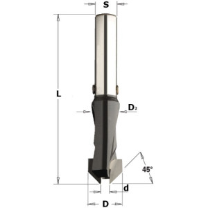 Pogłębiacz w uchwytem cylindrycznym 45 stopni  CMT 521.312.12