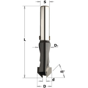 Pogłębiacz w uchwytem cylindrycznym 45 stopni CMT 521.616.11
