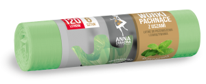 ANNA ZARADNA Worki na śmieci z uszami zapach miętowy 120L / 6 szt (AZ1-WNS-8114V1)