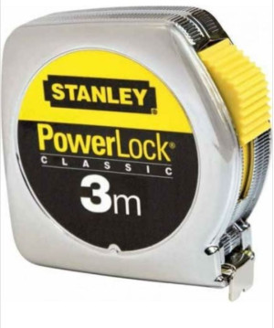 STANLEY Miara zwijana 3m POWERLOCK chrom (1-33-238-)