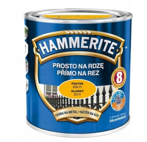 HAMMERITE Farba do metalu, na rdzę, Połysk Żółty 0,7L (5094156)