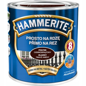 HAMMERITE Farba do metalu, na rdzę, Połysk Ciemny Brąz 0,7L (5093870)