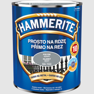 HAMMERITE Farba do metalu, na rdzę, Połysk Szary 0,7L (5093950)