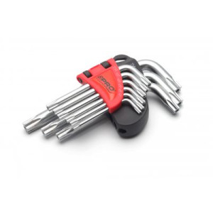 PRO Zestaw 9-kluczy TORX z otworem krótkie WT-09-TOK (3-01-22-WT-003)