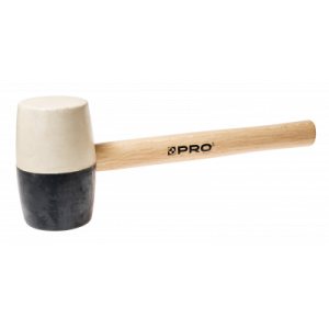 PRO Młotek gumowy czarno-biały drewno 780g BM-50-078 (3-01-14-00-025)