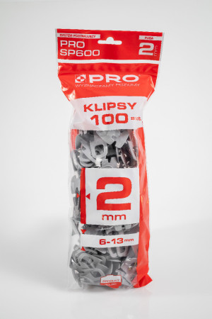 PRO System poziomujący PRO-SP600 2mm klipsy 100szt/op. (3-01-26-ZA-622)