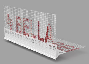 BELLA PLAST Listwa Okapnikowa z siatką BP14 LUX L300 25szt/op.850 szt/pal. (BP14 L300 LUX)