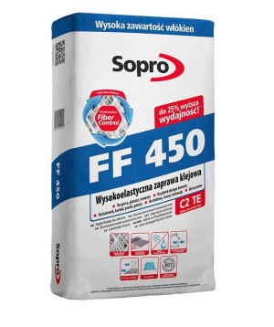 SOPRO Zaprawa klejowa elastyczna FF 450 22,5kg 48wor/pal (450/22,5) (7745323)
