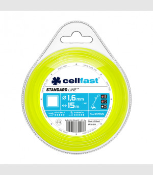 CELLFAST Żyłka tnąca do wykaszarek ręcznych 1,6mm 15m kwadrat (35-011)