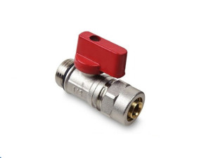 CALIDO Zawór kulowy mini pex 1/2"x16 czerwony