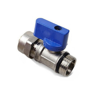 CALIDO Zawór kulowy mini pex 1/2"x16 niebieski