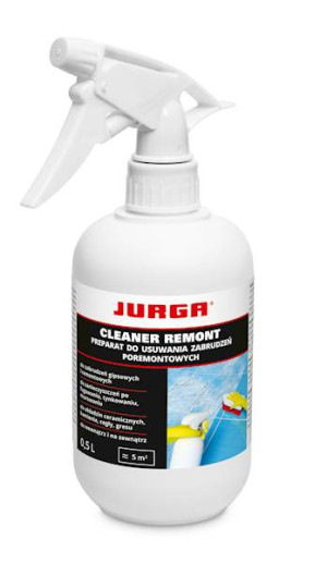 JURGA CLEANER Remont 0,5L/op. Preparat do czyszczenia zabruszeń cementowych i gipsowych po remoncie (03.01.08.02.10.00)