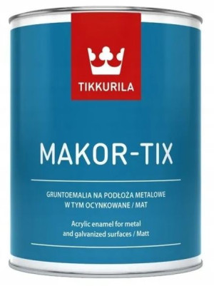 Tikkurila Makortix Brązowy Czekoladowy 1L/op. farba do metalu, aluminium i ocynku (1792801701)