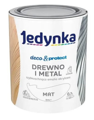 Jedynka Decou0026Protect Drewno i Metal mat biały 0,7L/op. (710006321)