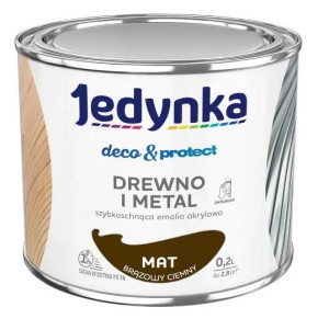 Jedynka Decou0026Protect Drewno i Metal mat brązowy ciemny 0,2L/op. (710006341)