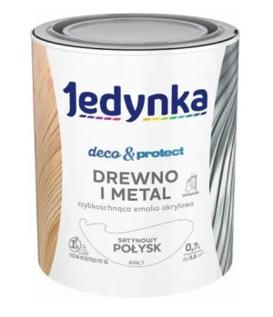 Jedynka Decou0026Protect Drewno i Metal satynowy połysk biały 0,7L/op. (710006356)