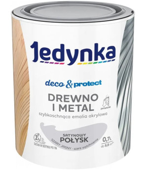 Jedynka Decou0026Protect Drewno i Metal satynowy połysk szary jasny 0,7L/op. (710006369)