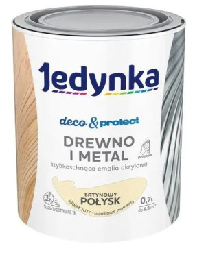 Jedynka Decou0026Protect Drewno i Metal satynowy połysk kremowy 0,7L/op. (710006374)