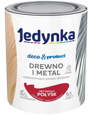 Jedynka Decou0026Protect Drewno i Metal satynowy połysk czerwony 0,7L/op. (710006379)