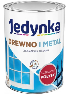 Jedynka Drewno i Metal połysk czerwony 0,9L/op. (710006419)